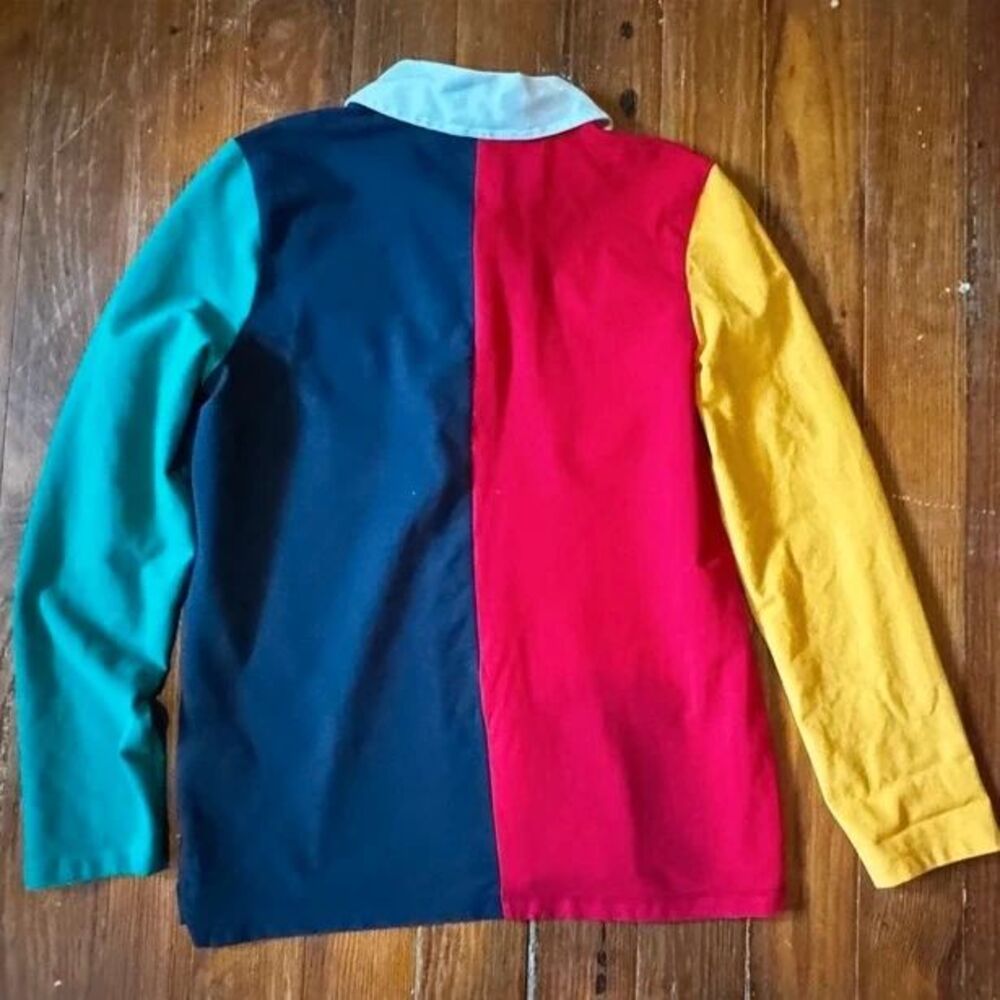 Tommy Hilfiger colorblock long sleeve rugby polo
